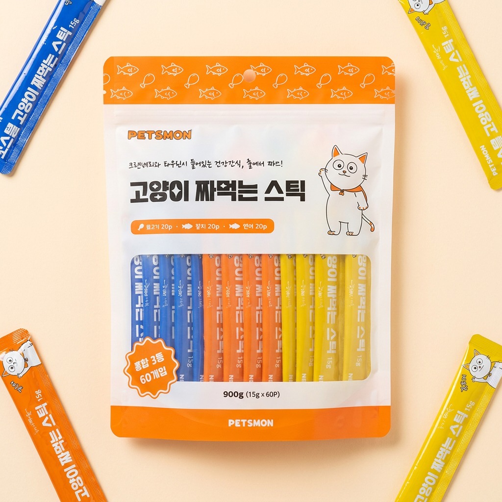 펫츠몬 고양이 짜먹는 스틱, 밥 안 먹는 날 챙겨두니 마음이 놓이네요