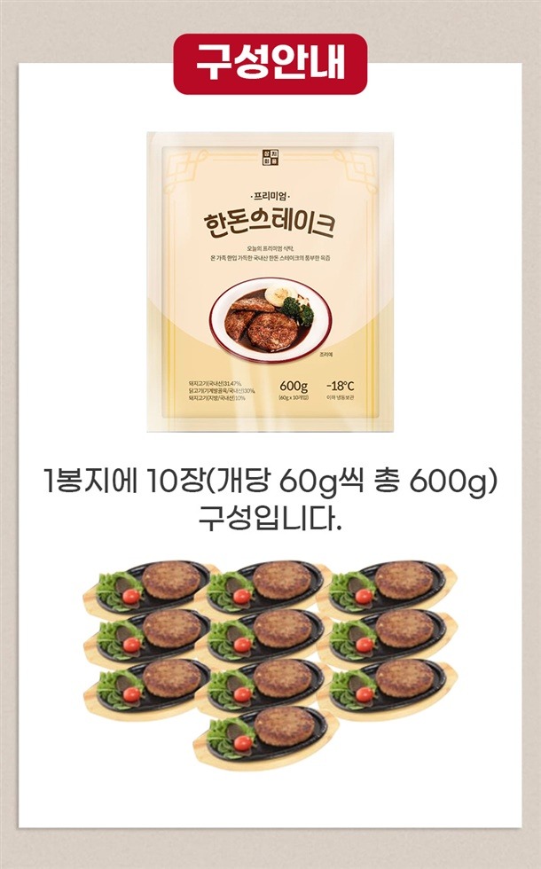 한돈 스테이크 600g 1팩, 100g당 단가와 실속 비교 분석 4