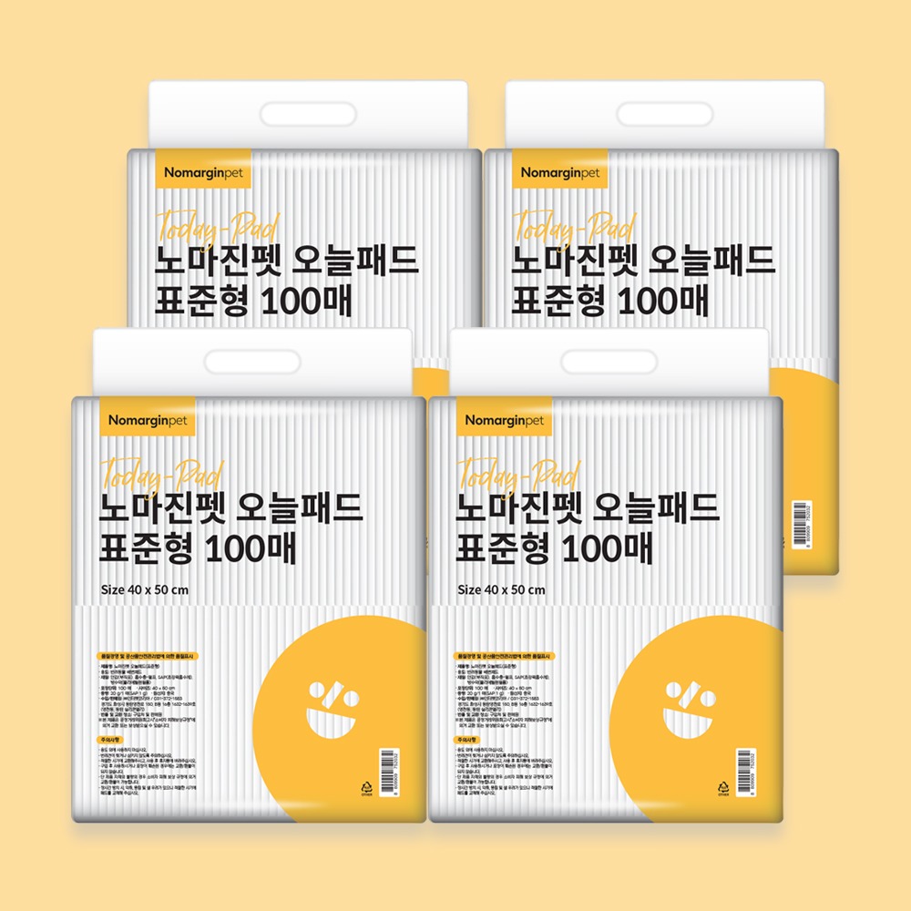 노마진펫 오늘패드 표준형 100매 4개, 살림하는 집에서 넉넉하게 두기 좋았어요 2