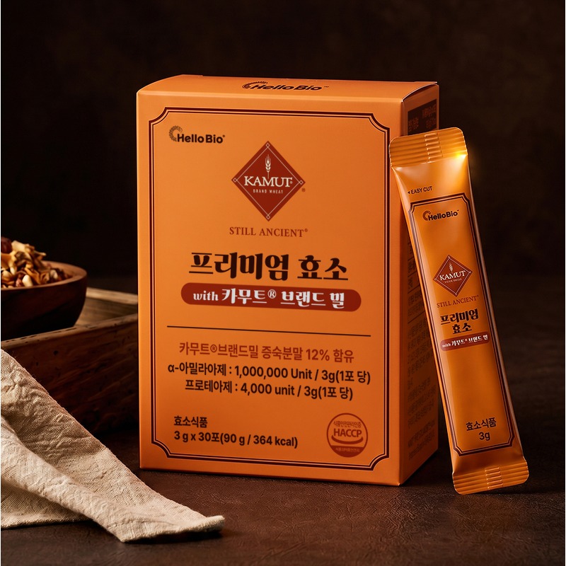 헬로바이오 프리미엄 효소 with 카무트 브랜드 밀, 밥상 차리는 제가 챙겨본 한 포 3