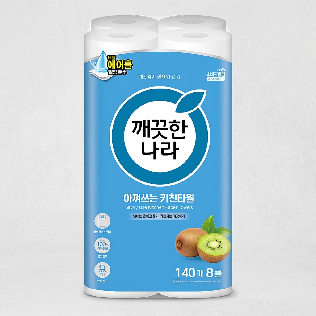 깨끗한나라 아껴쓰는 키친타월, 140매 8롤 구성, 구매 전 꼼꼼 분석 1