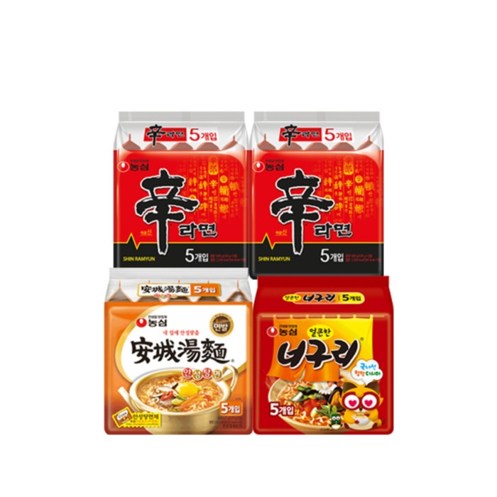 농심 신라면 10봉 안성탕면 5봉 너구리 5봉 혼자 사는 친구 집들이 선물로 챙겨봤어요 2