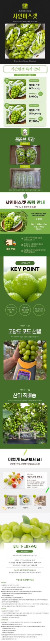 프로프룻 샤인머스켓 특품 2kg 구매 전 중량과 가격 기준 비교 3