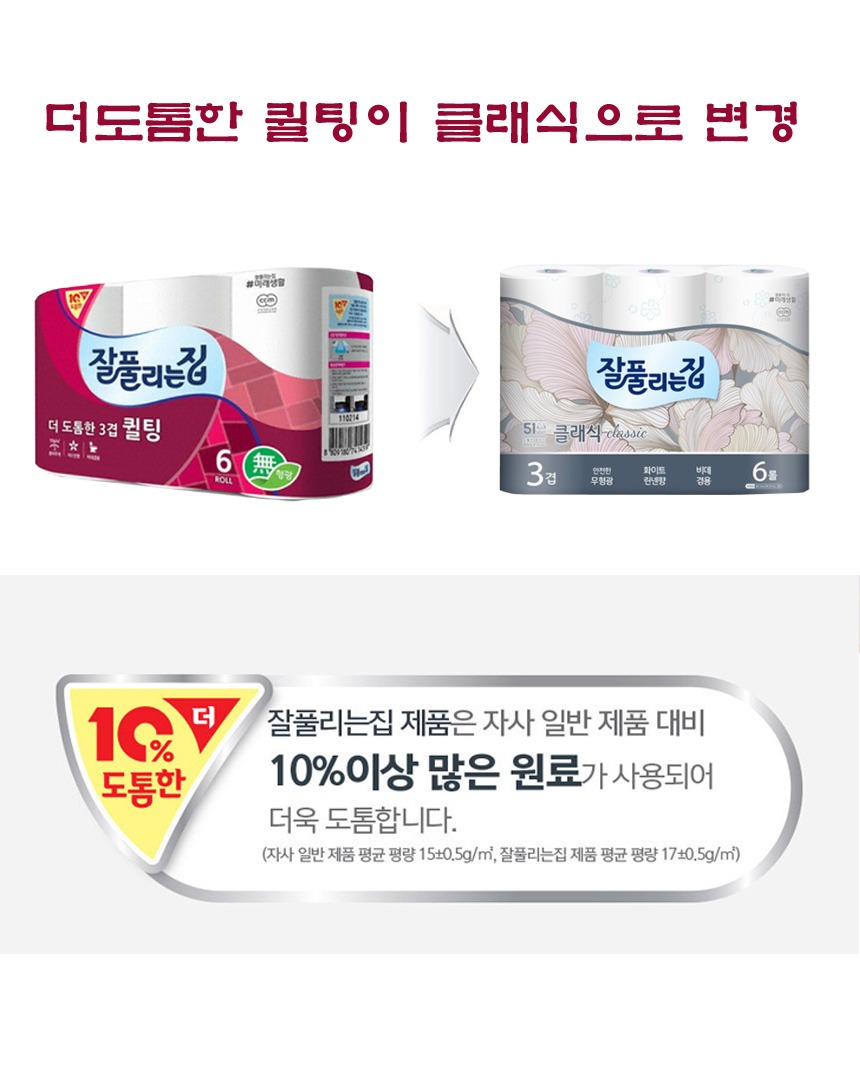 잘풀리는집 클래식 무형광 화이트 린넨향 3겹 화장지, 싼 맛에 샀다가 후회하고 바꾼 솔직 후기 4